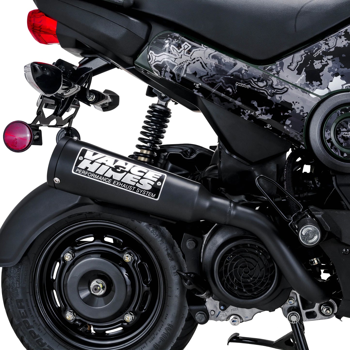 Honda Navi Vance y Hines Upsweep escape completo