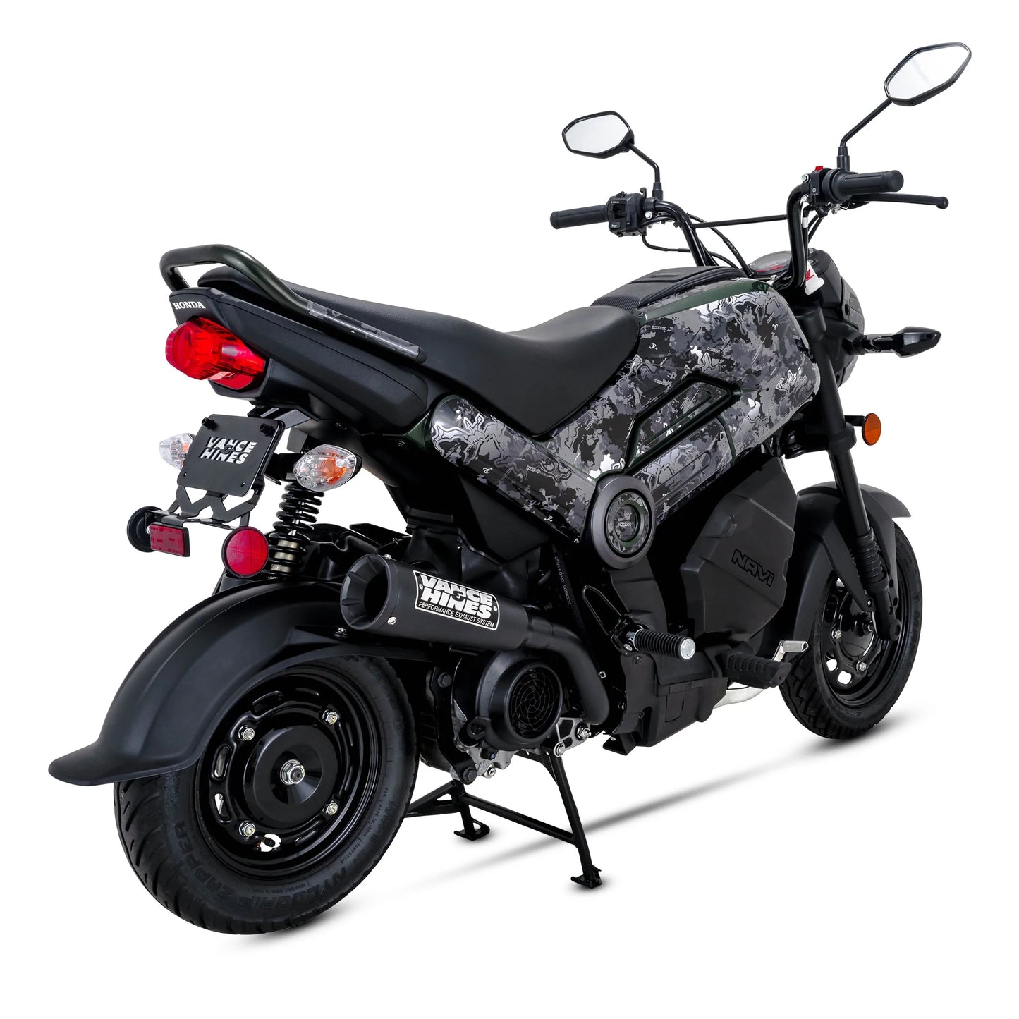 Honda Navi Vance y Hines Upsweep escape completo